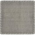 Lr Resources LR Resources SPECI04704DGY15SQ Embroidered Edge Square Place Mat; Gray SPECI04704DGY15SQ
